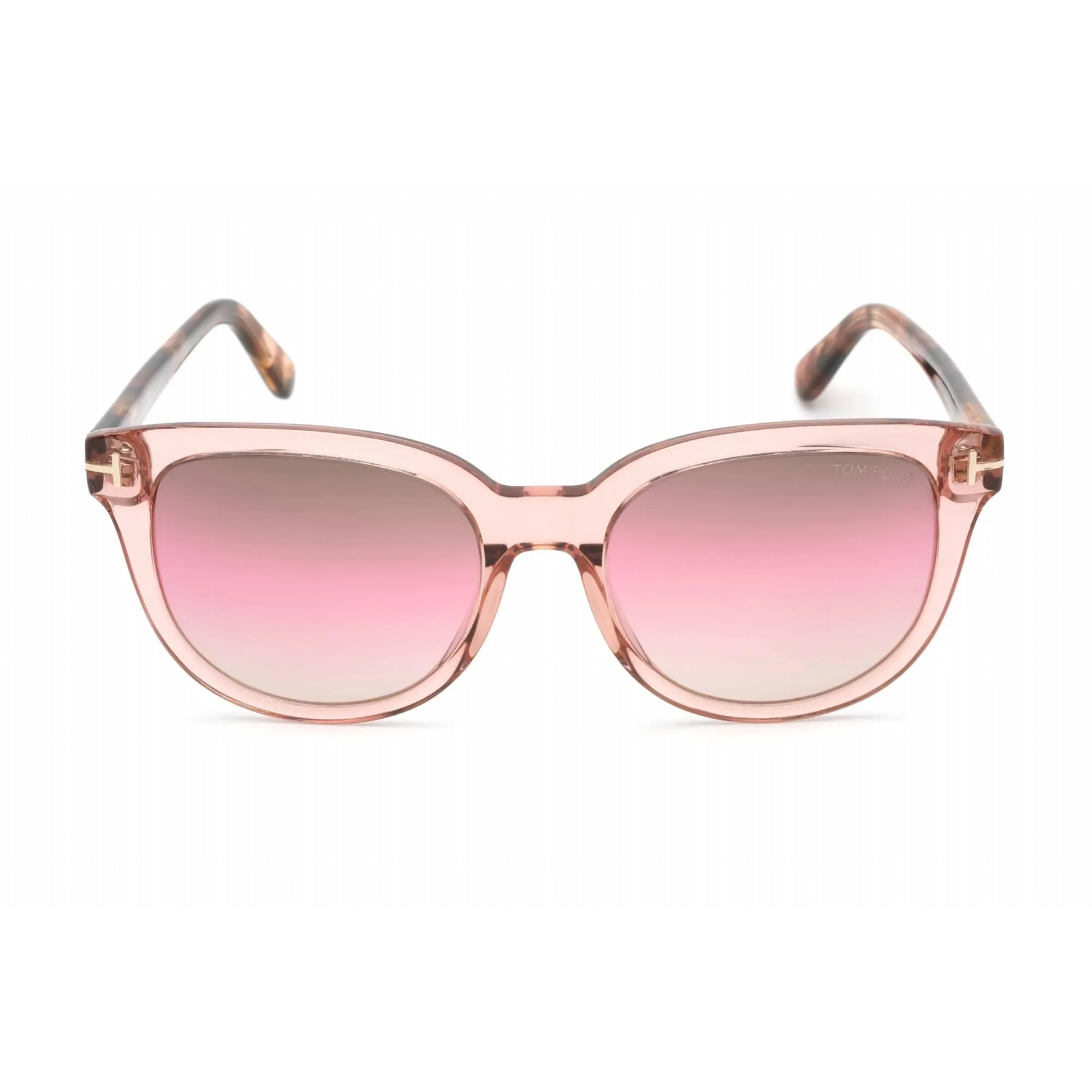 Tom Ford Women's Sunglasses - Full Rim Shiny Pink Plastic Round Frame | FT0914 72F