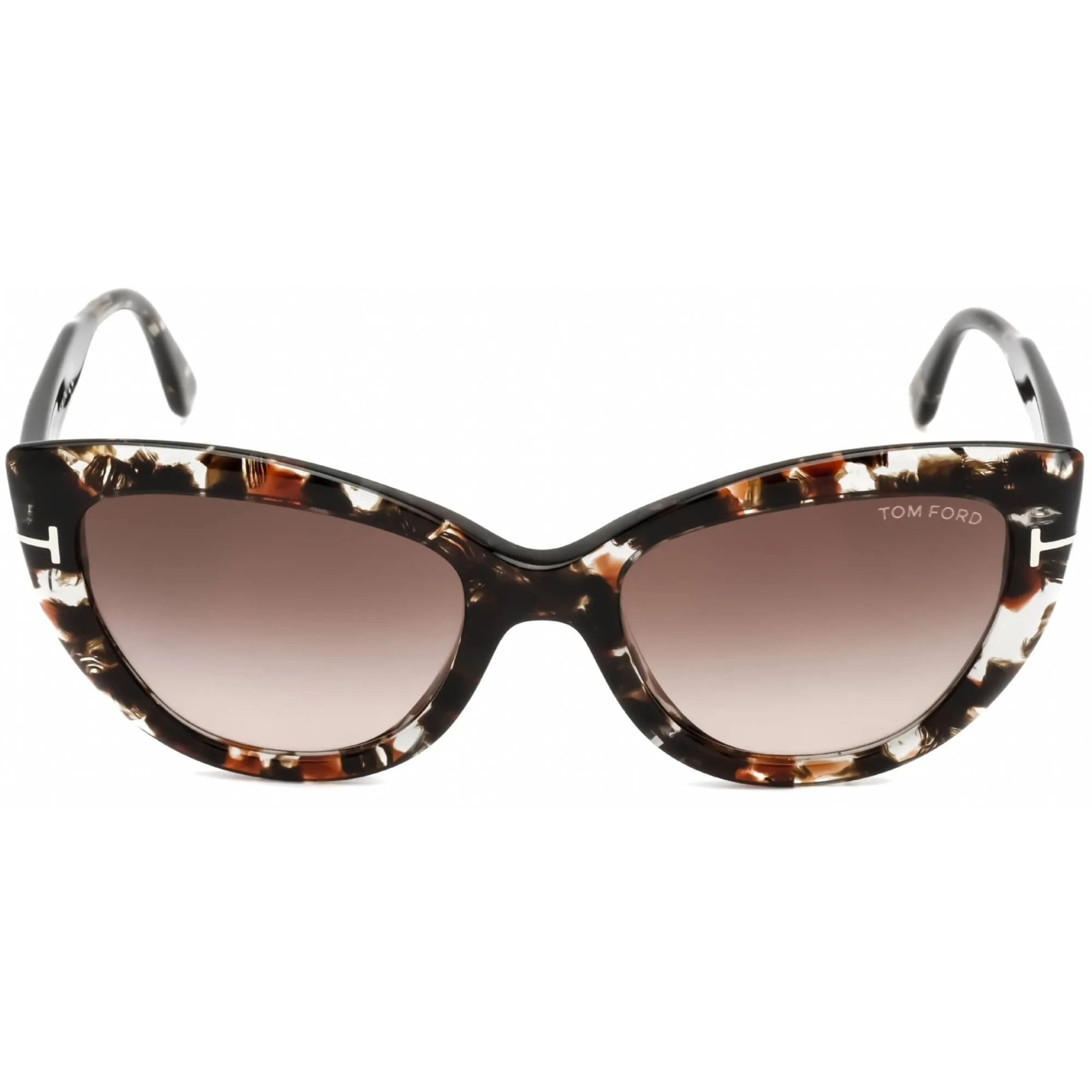 Tom Ford Women's Sunglasses - Shiny Black Plastic Cat Eye Shape Frame | FT0762 55F
