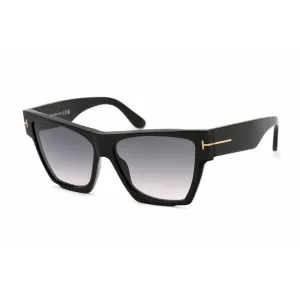 Tom Ford Women's Sunglasses - Shiny Black Plastic Cat Eye Shape Frame | FT0942 01B