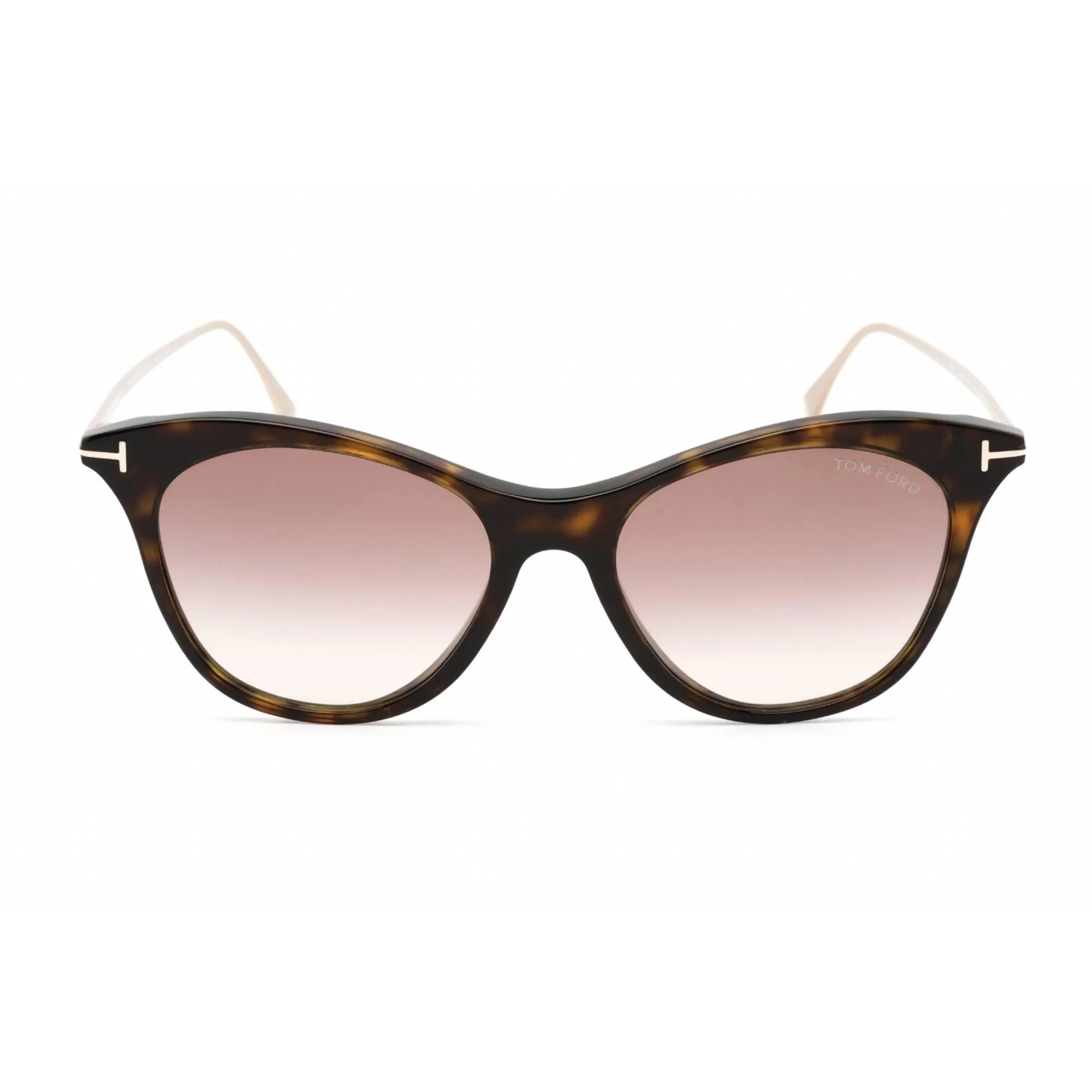 Tom Ford Women's Sunglasses - Shiny Dark Havana Cat Eye Frame Brown Lens | FT0662 52F