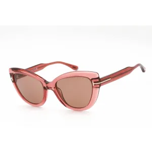 Tom Ford Women's Sunglasses - Shiny Orange Plastic Cat Eye Shape Frame | FT0762 42E