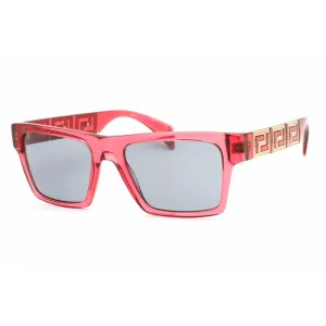 Versace Women's Sunglasses - Transparent Red Plastic Rectangular | 0VE4445 5409/1