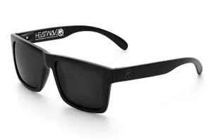 Vise Sunglasses: Black Polarized Lens/Black Emblem
